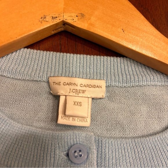 J. Crew Caryn Cardigan light blue 100% cotton super soft size XXS oversized - Picture 5 of 6